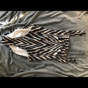 Zebra print Calvin Klein One Piece swimsuit.